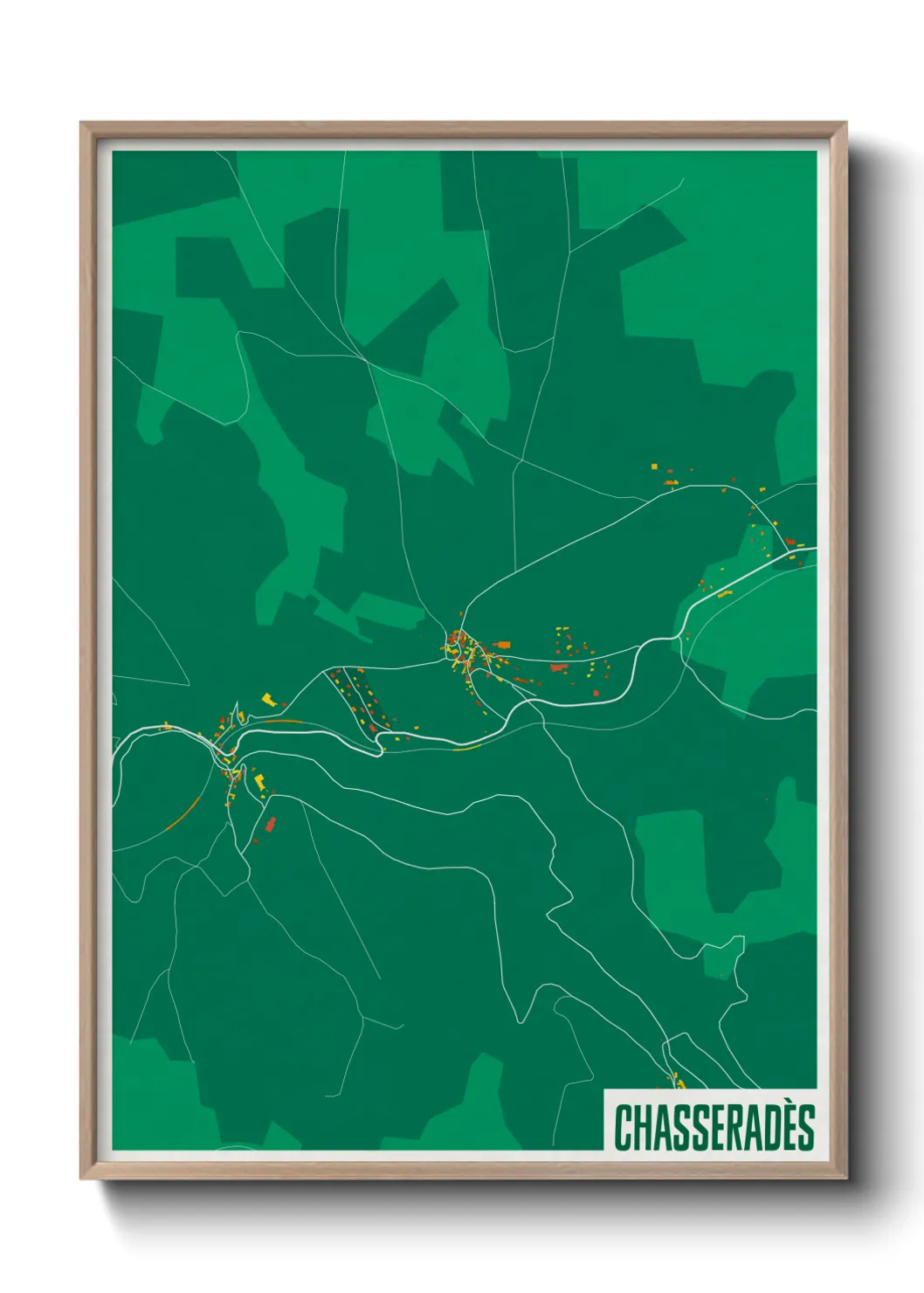 Une affiche de carte sur Chasseradès