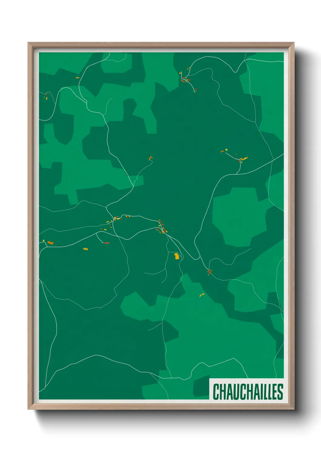 Une affiche de carte sur Chauchailles
