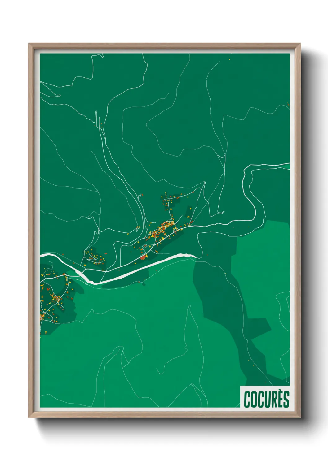 Une affiche de carte sur Cocurès