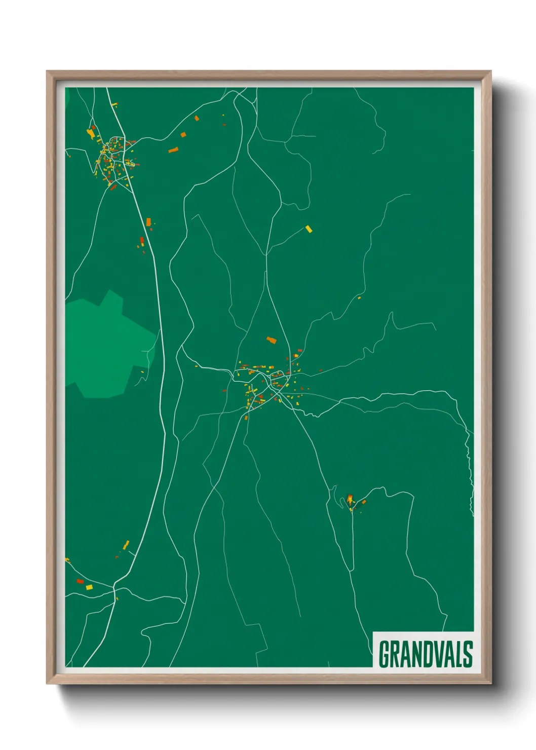 Une affiche de carte sur Grandvals