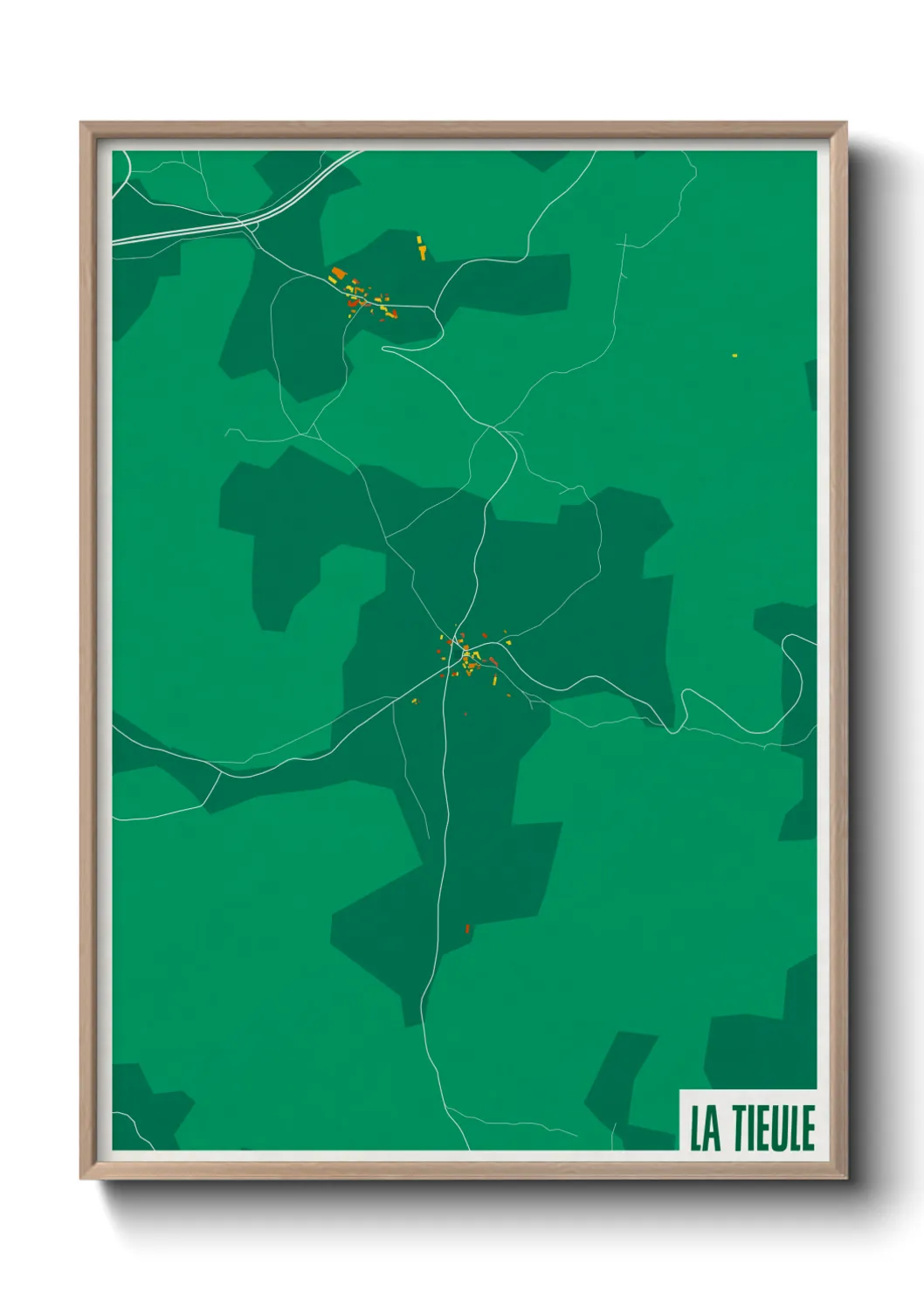 Une affiche de carte sur La Tieule