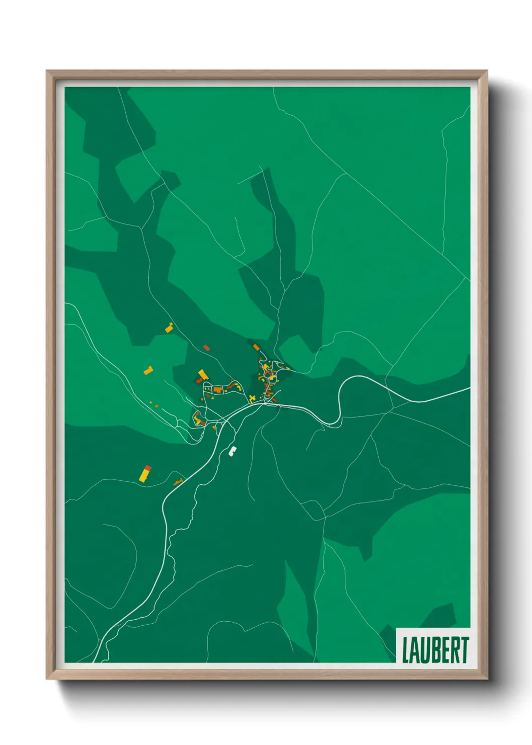 Une affiche de carte sur Laubert