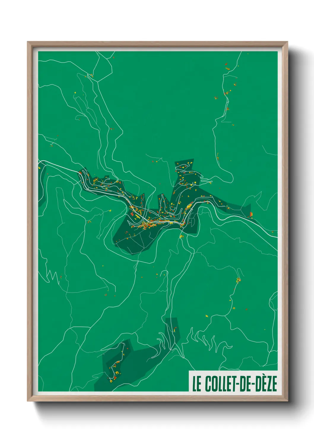 Une affiche de carte sur Le Collet-de-Dèze