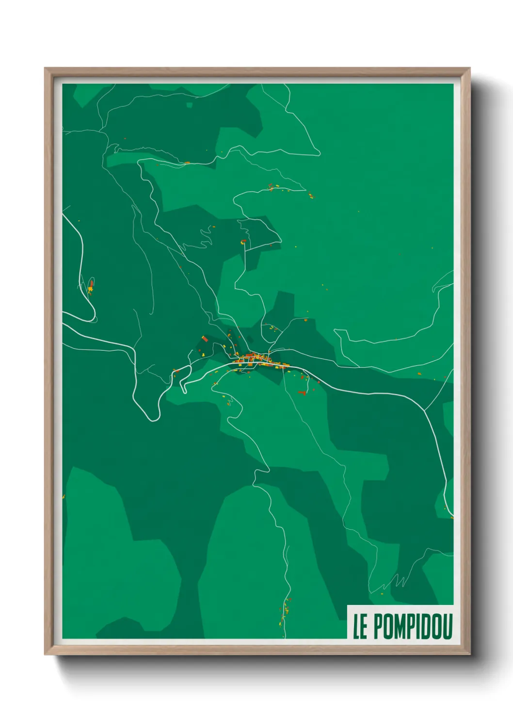 Une affiche de carte sur Le Pompidou