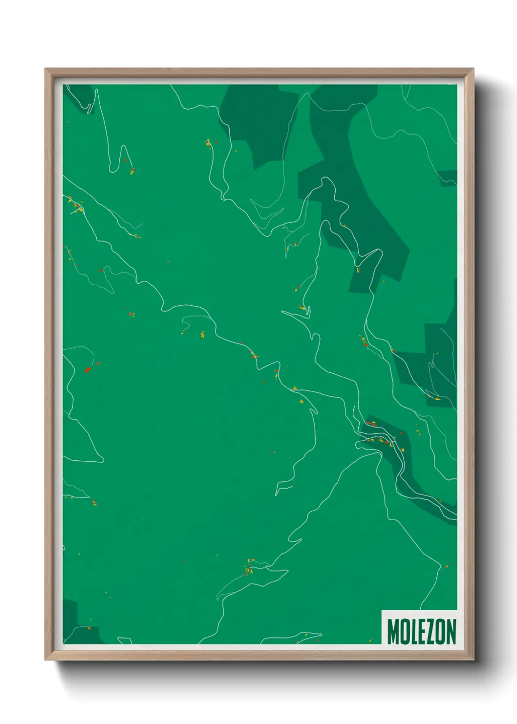 Une affiche de carte sur Molezon