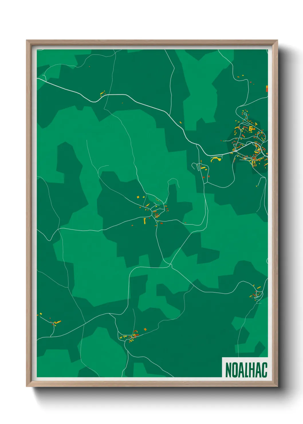 Une affiche de carte sur Noalhac