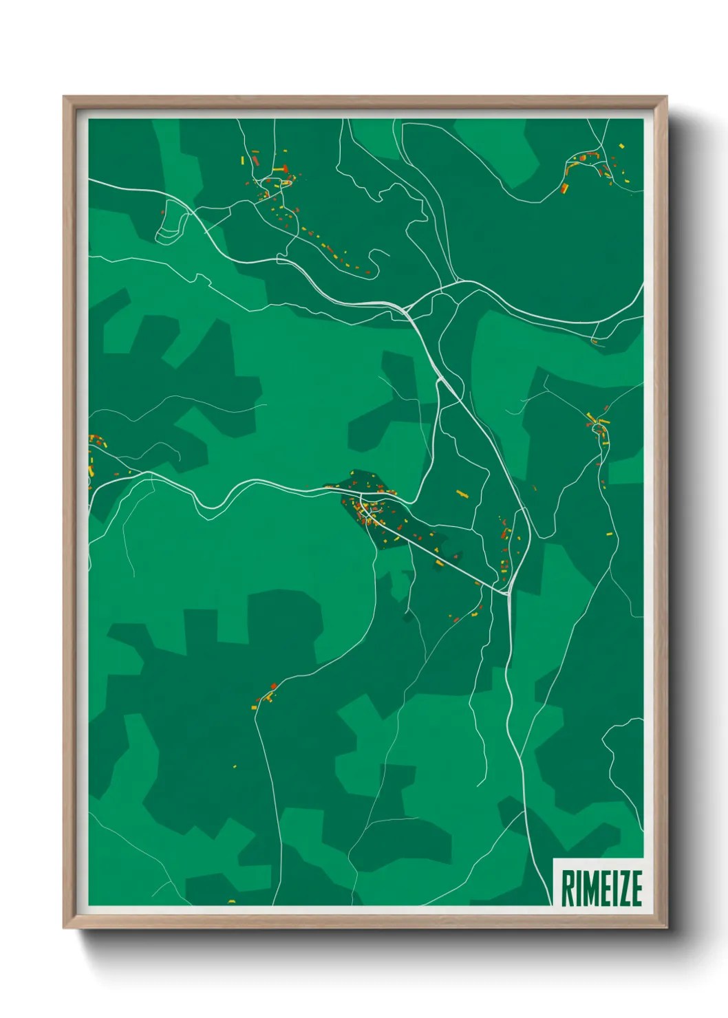 Une affiche de carte sur Rimeize