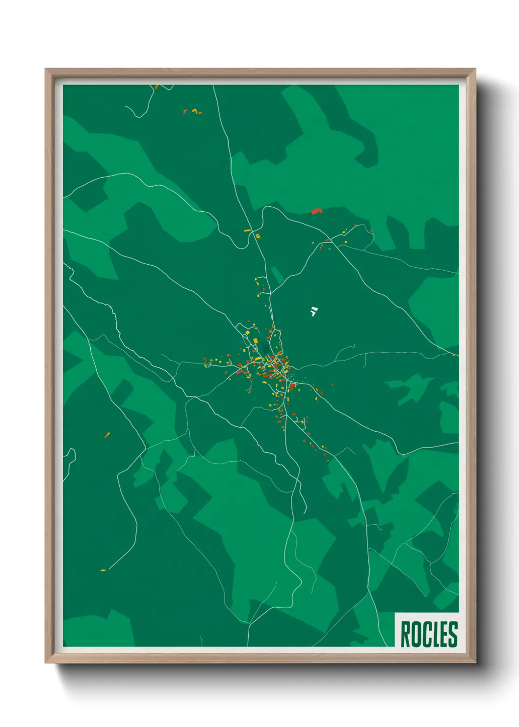 Une affiche de carte sur Rocles