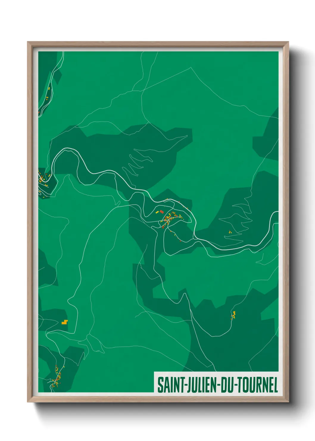 Un poster carteSaint-Julien-du-Tournel