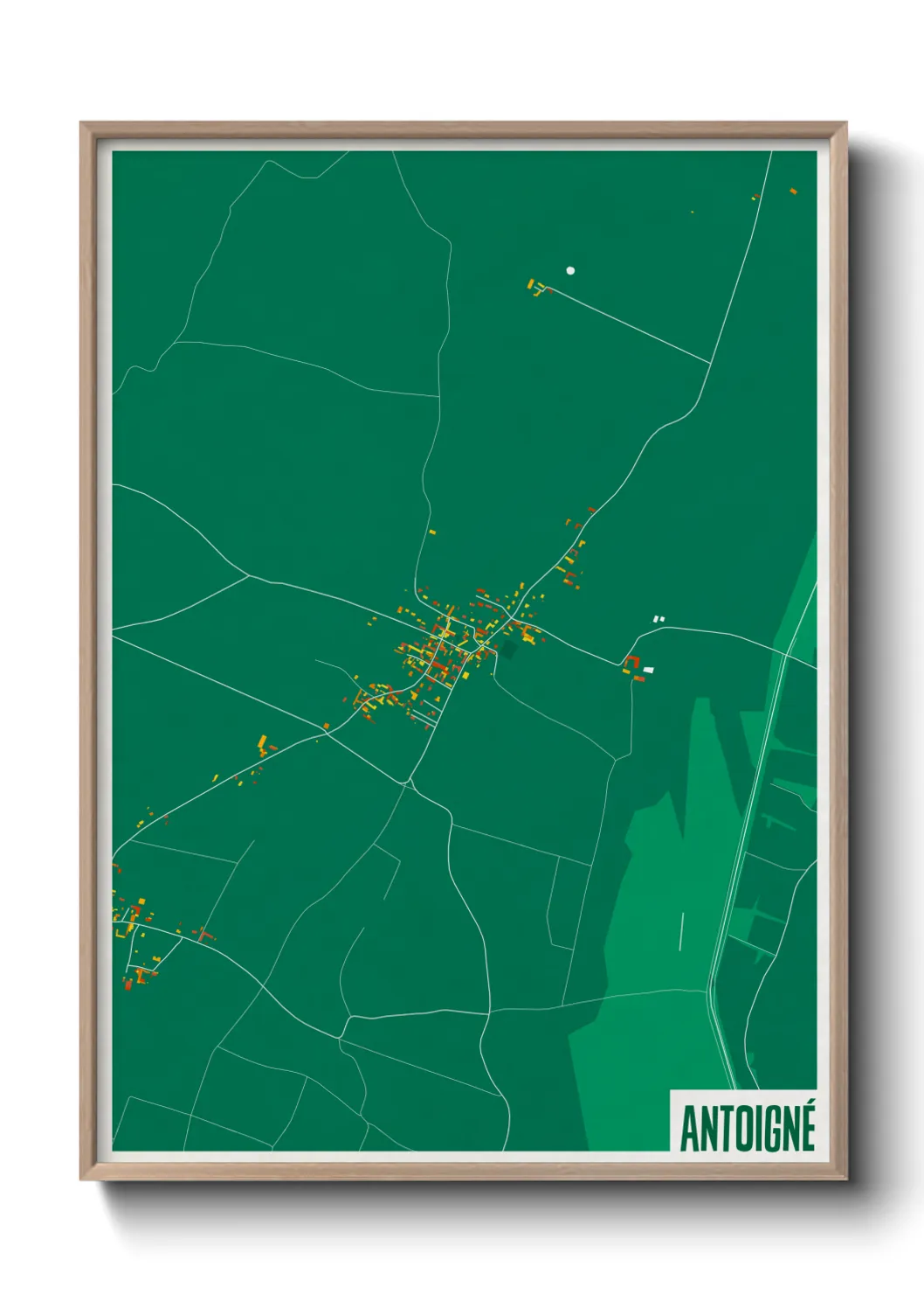 Une affiche de carte sur Antoigné