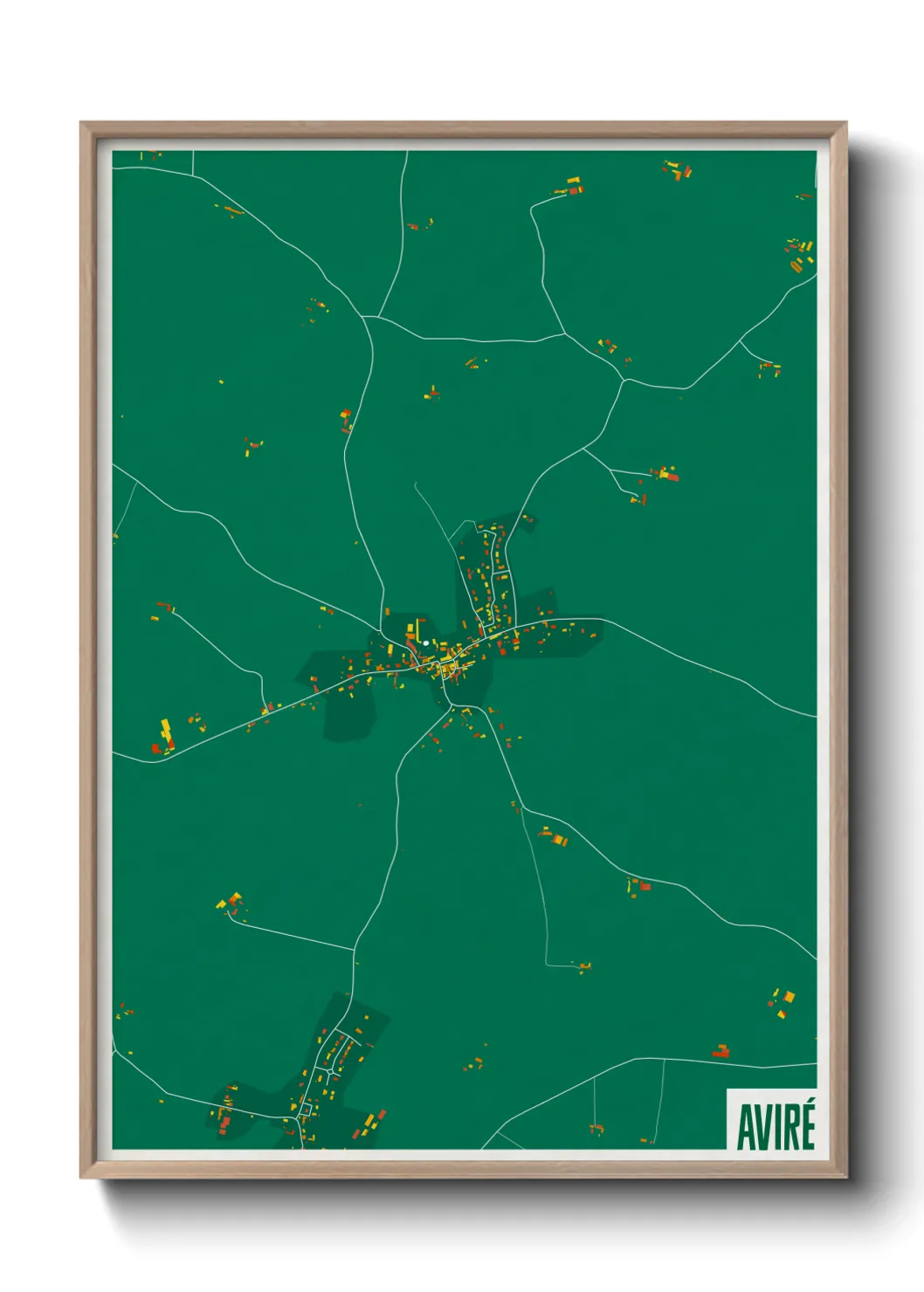 Une affiche de carte sur Aviré