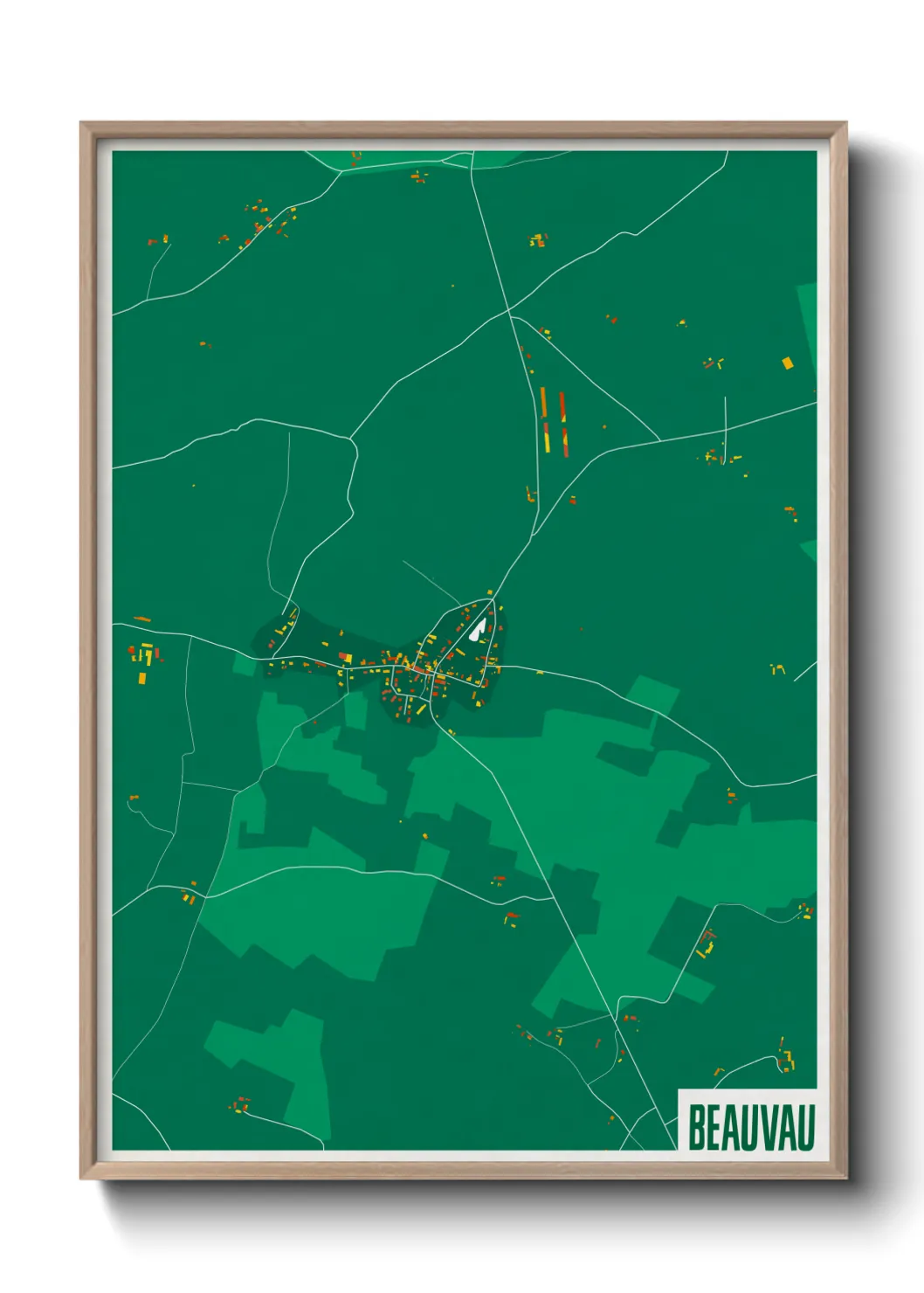 Une affiche de carte sur Beauvau