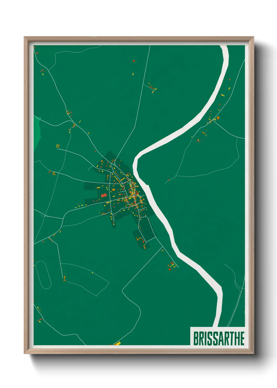 Une affiche de carte sur Brissarthe