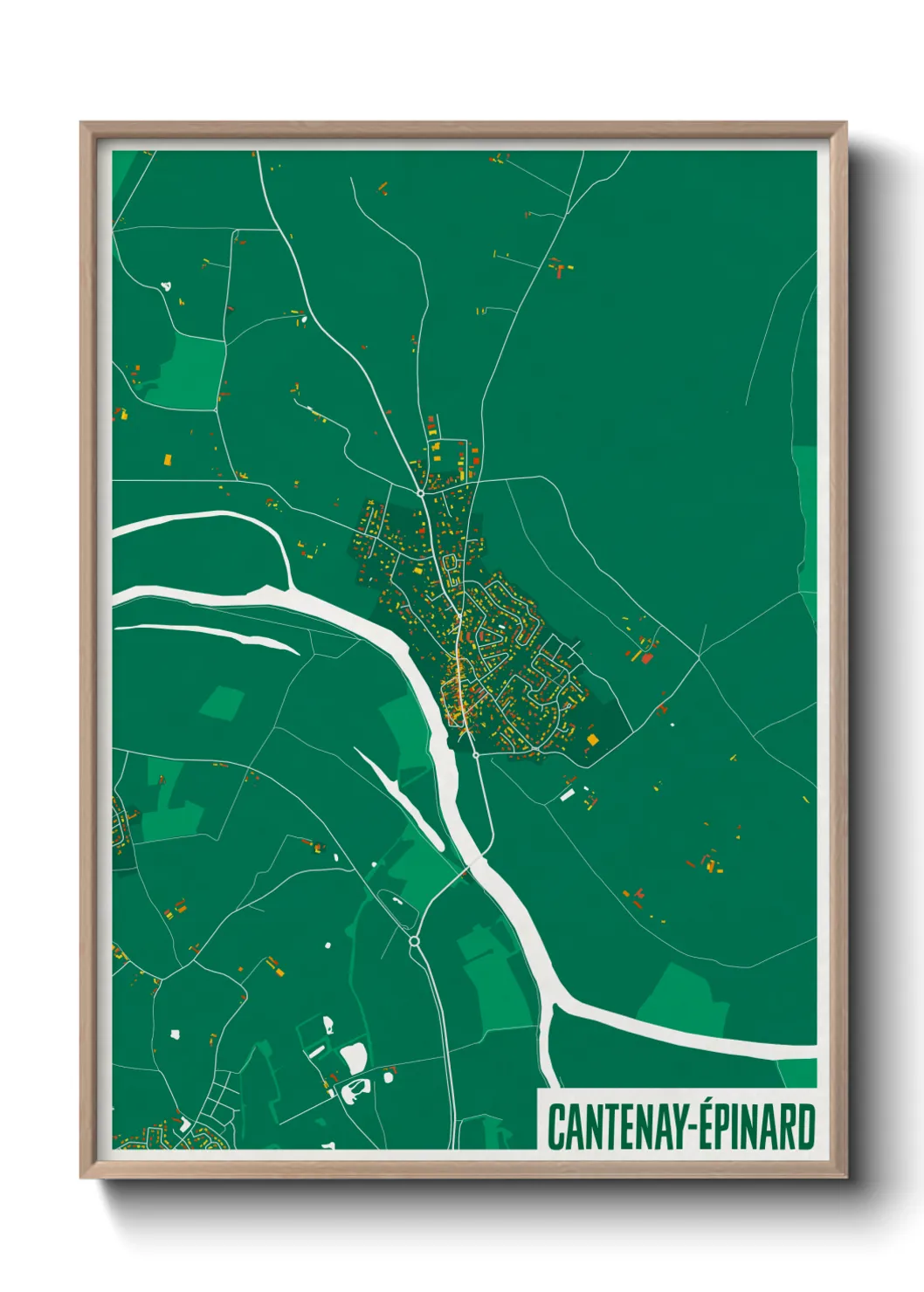 Un poster carteCantenay-Épinard