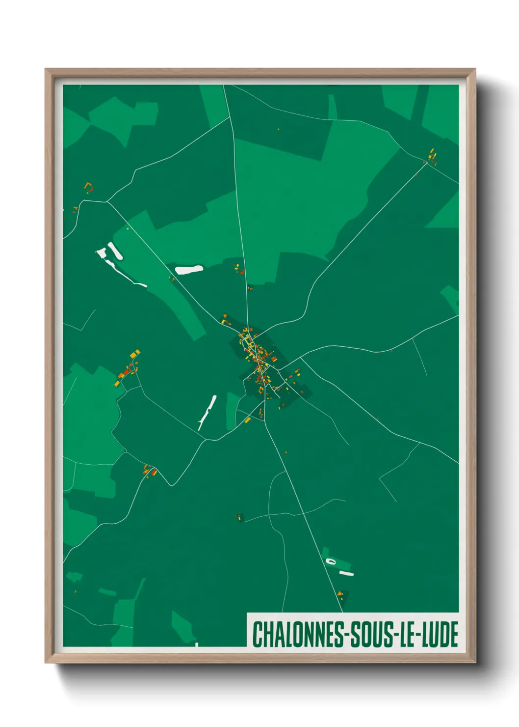 Une affiche de carte sur Chalonnes-sous-le-Lude