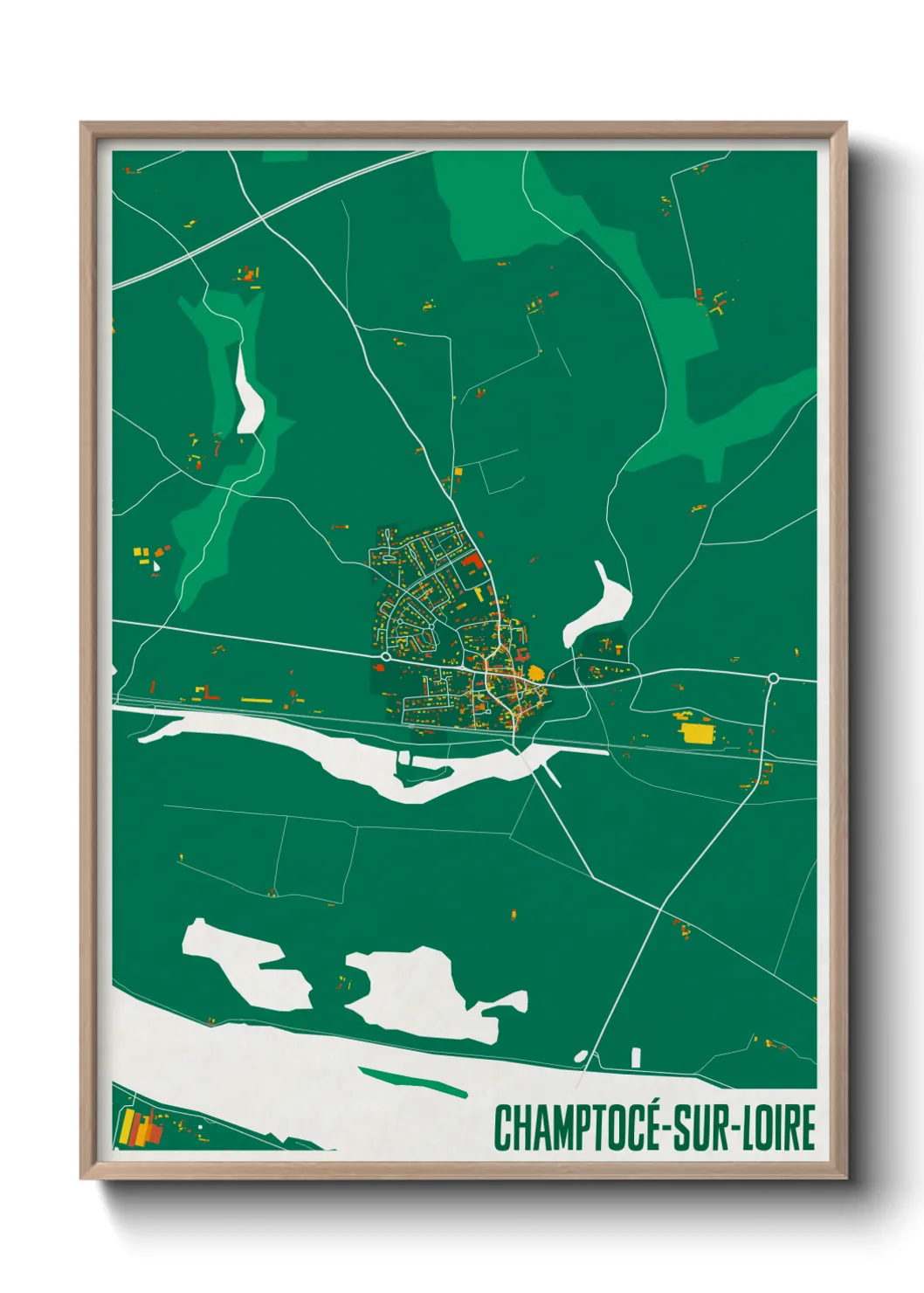 Une affiche de carte sur Champtocé-sur-Loire
