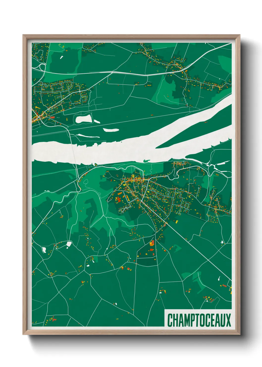 Une affiche de carte sur Champtoceaux