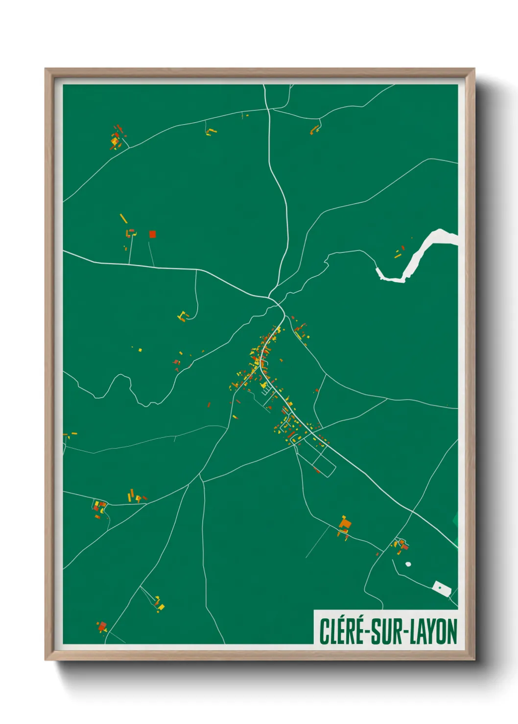 Un poster carteCléré-sur-Layon