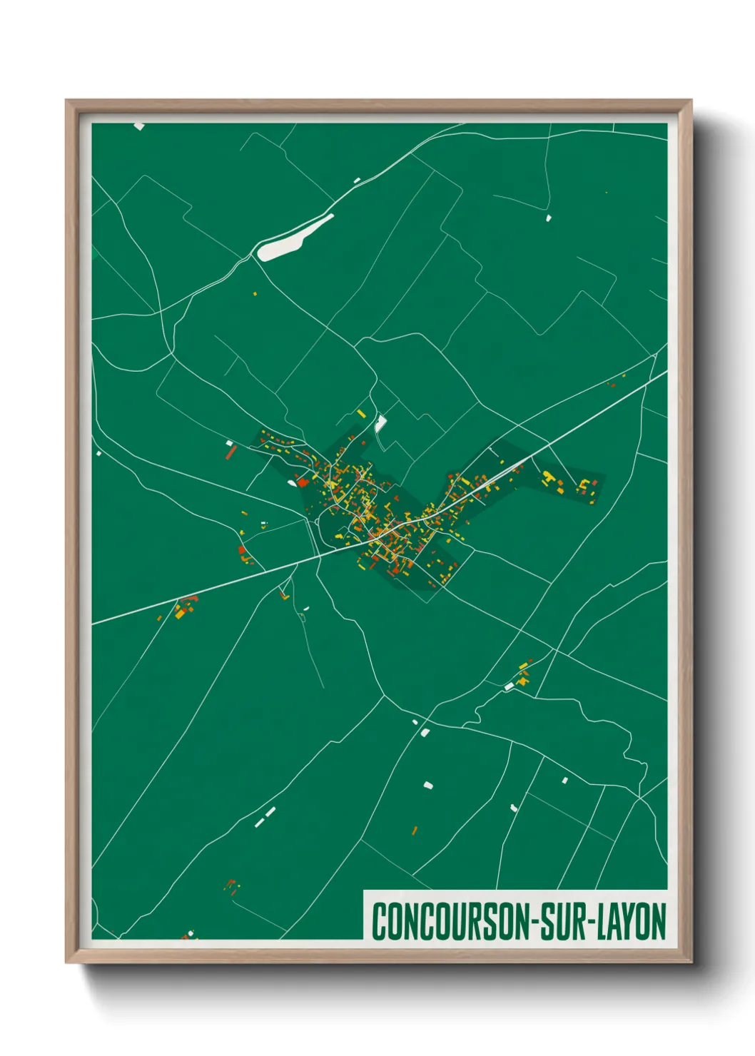 Une affiche de carte sur Concourson-sur-Layon