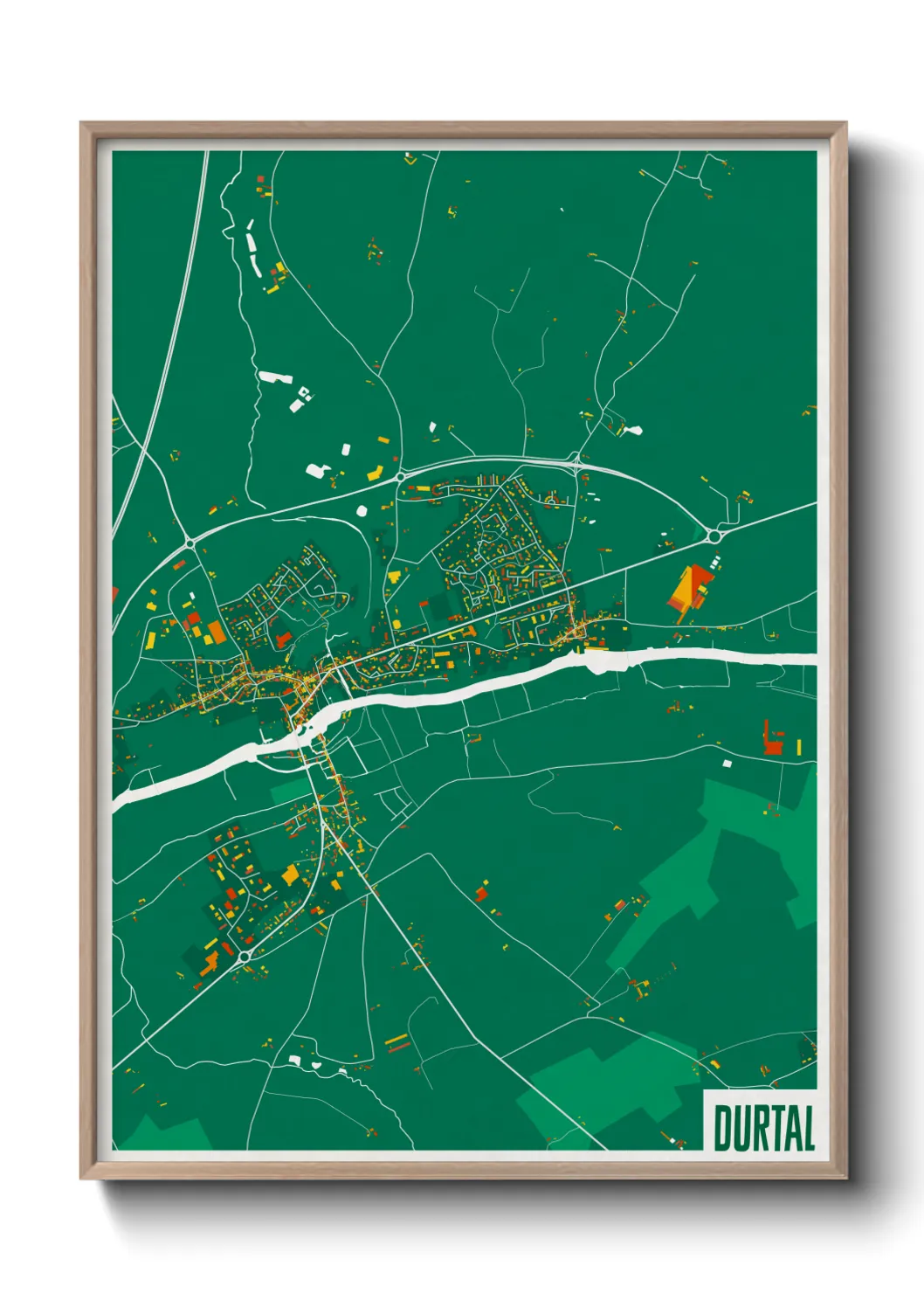 Une affiche de carte sur Durtal