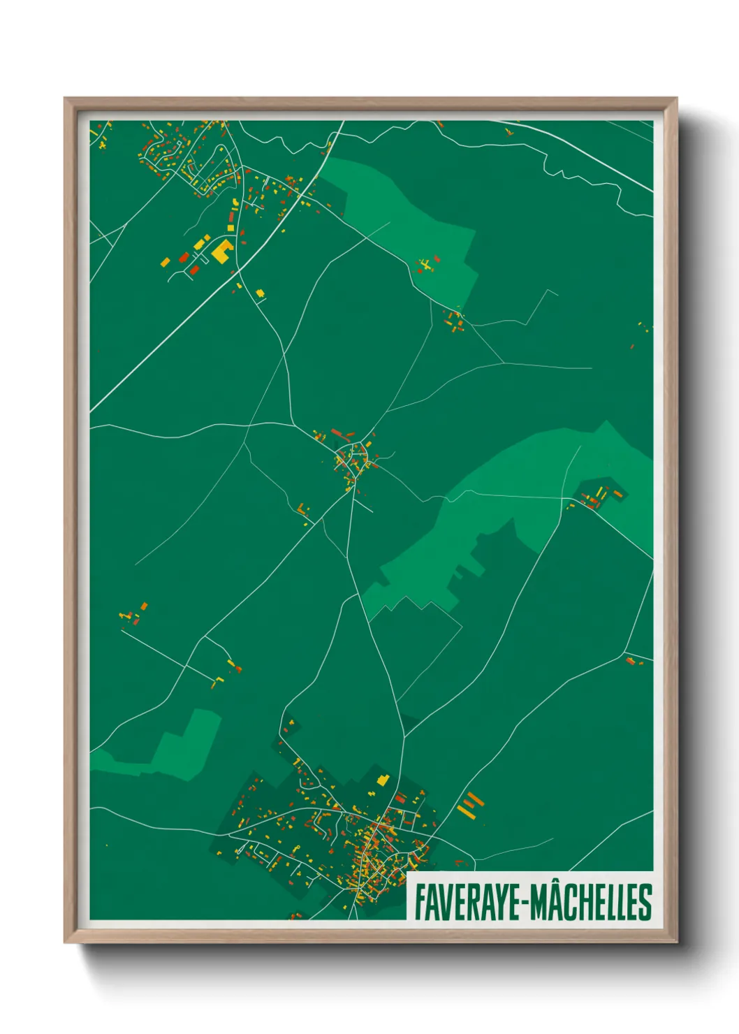 Un poster carteFaveraye-Mâchelles