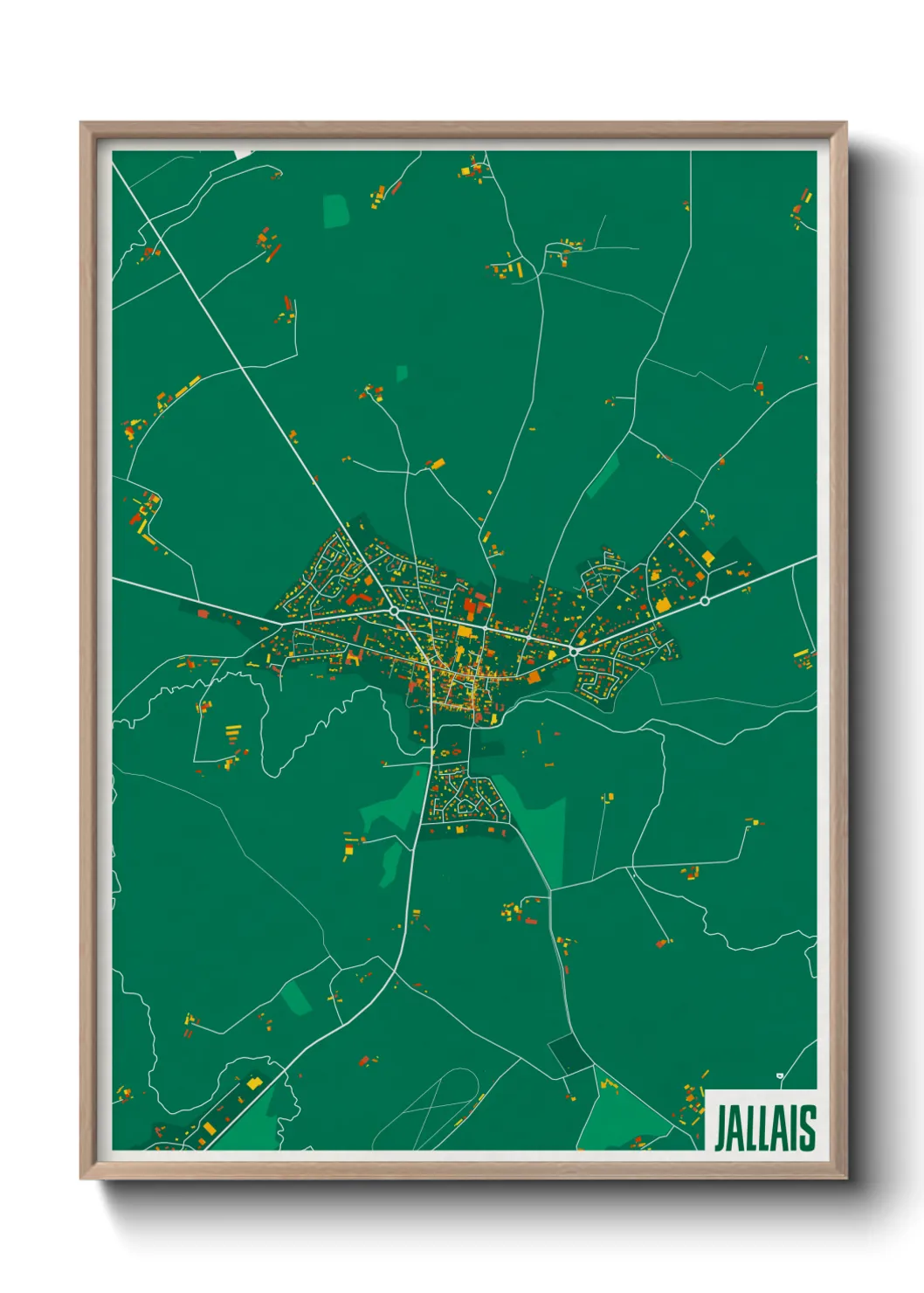 Une affiche de carte sur Jallais