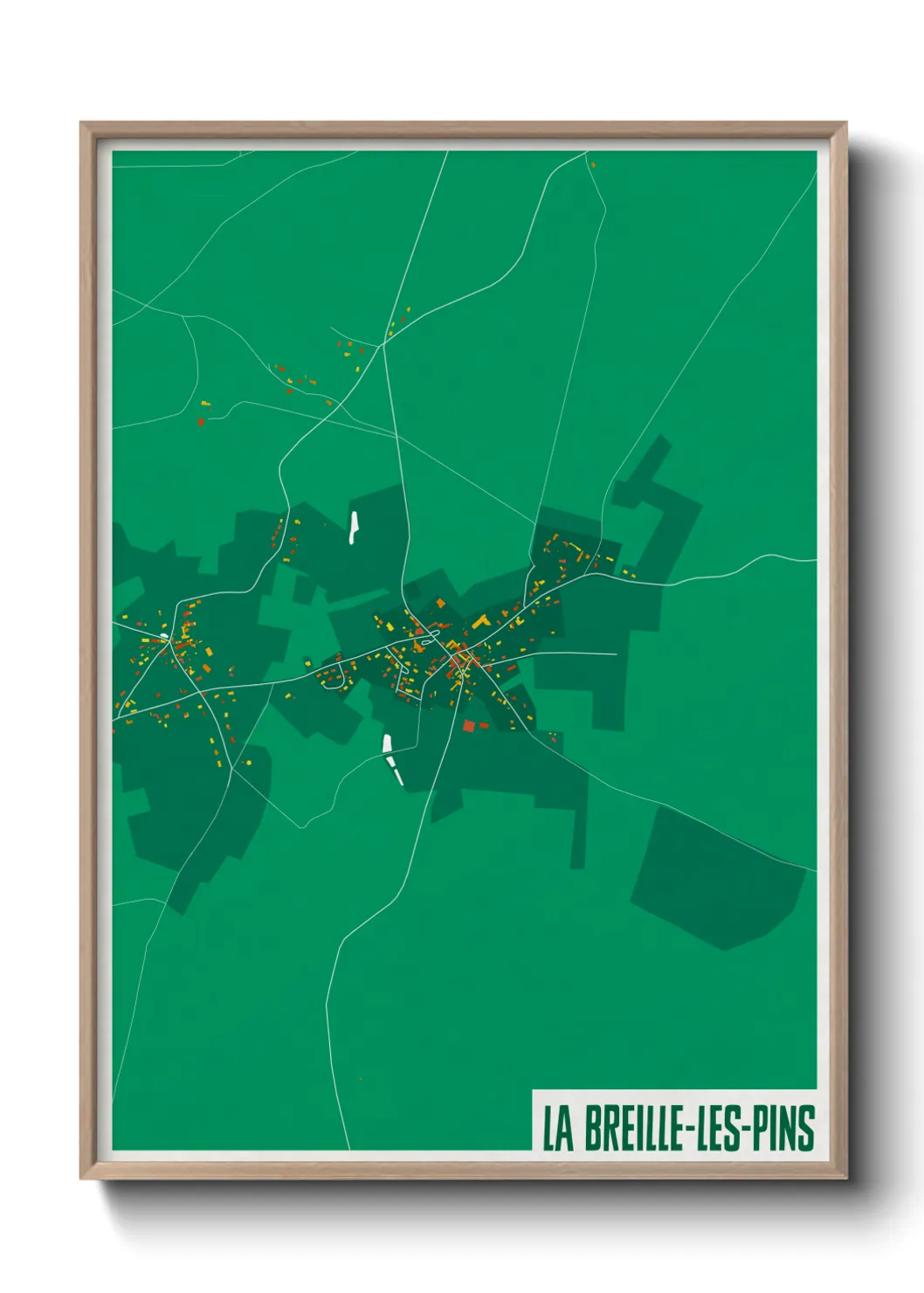 Une affiche de carte sur La Breille-les-Pins