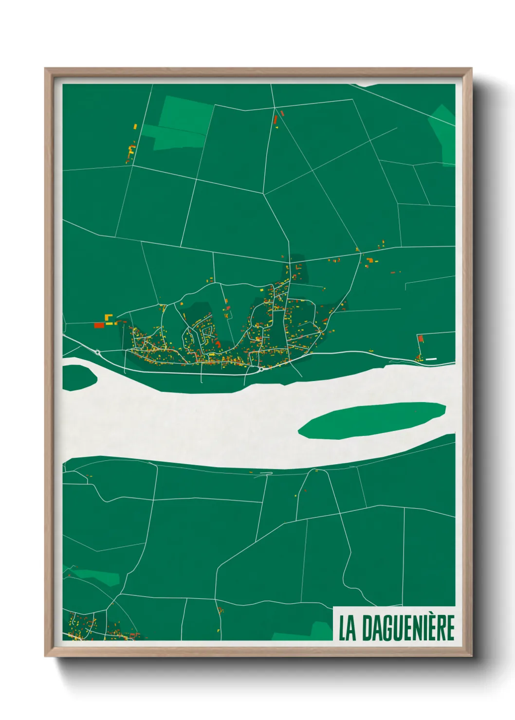 Une affiche de carte sur La Daguenière