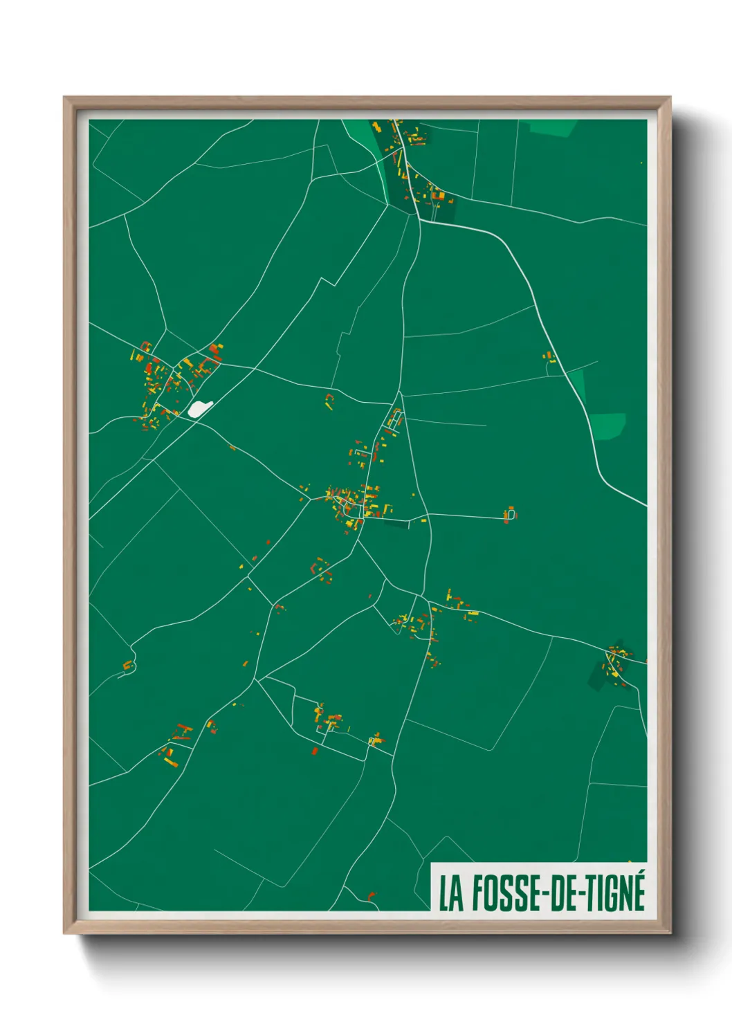 Une affiche de carte sur La Fosse-de-Tigné