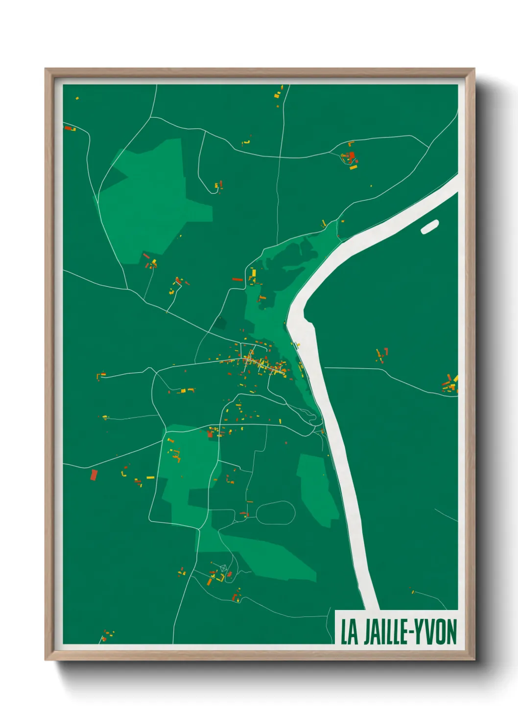 Une affiche de carte sur La Jaille-Yvon