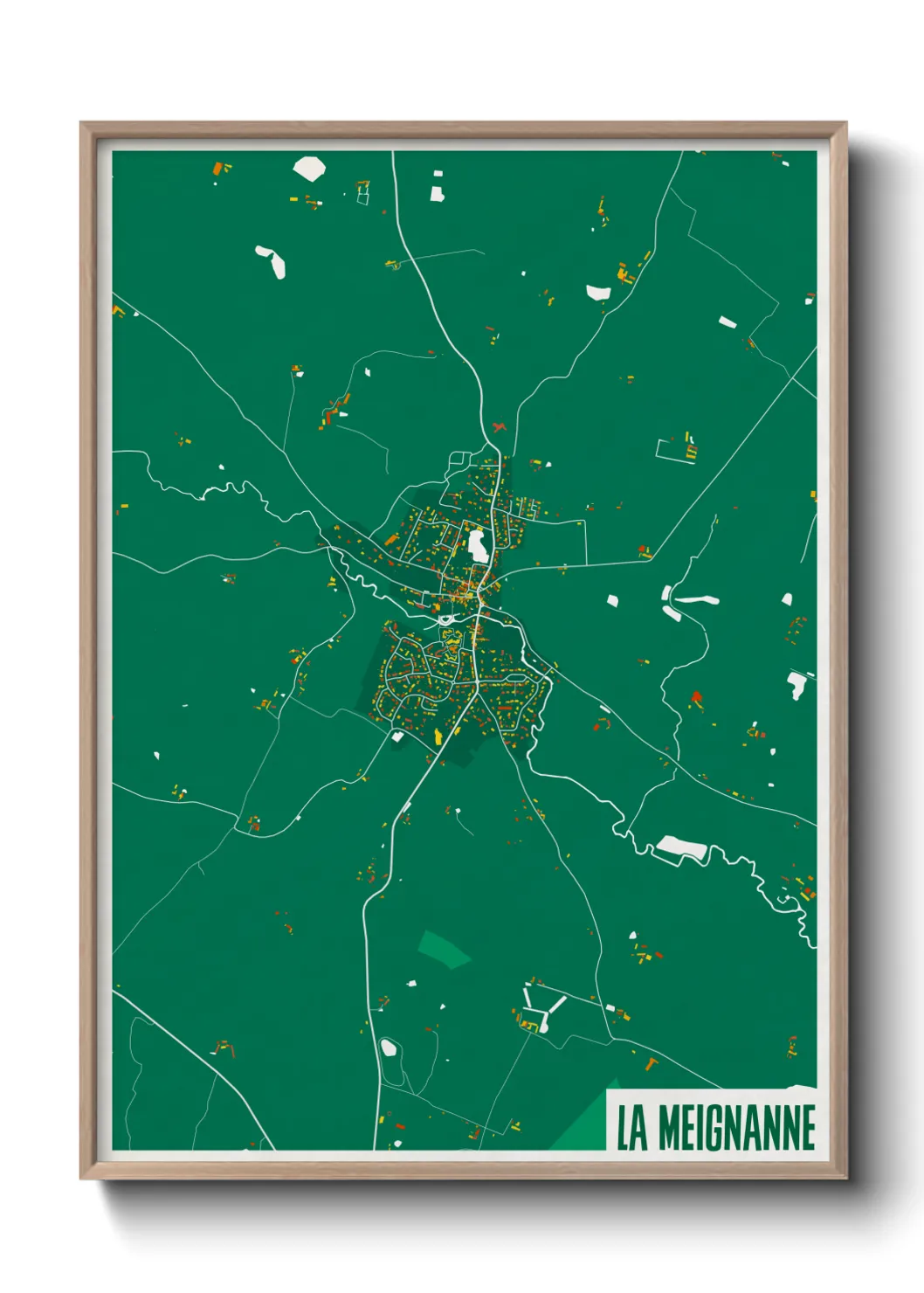 Une affiche de carte sur La Meignanne