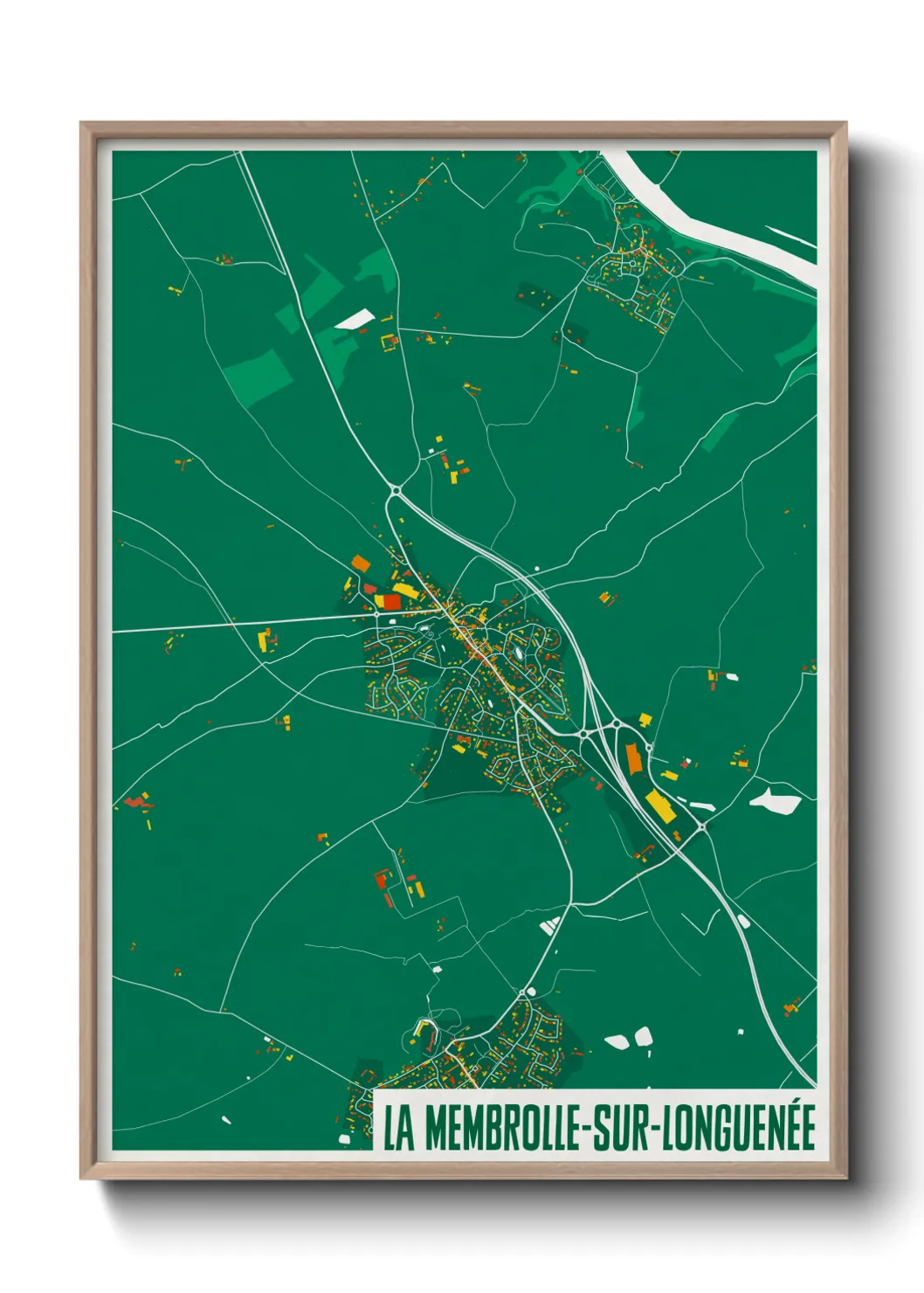 Une affiche de carte sur La Membrolle-sur-Longuenée