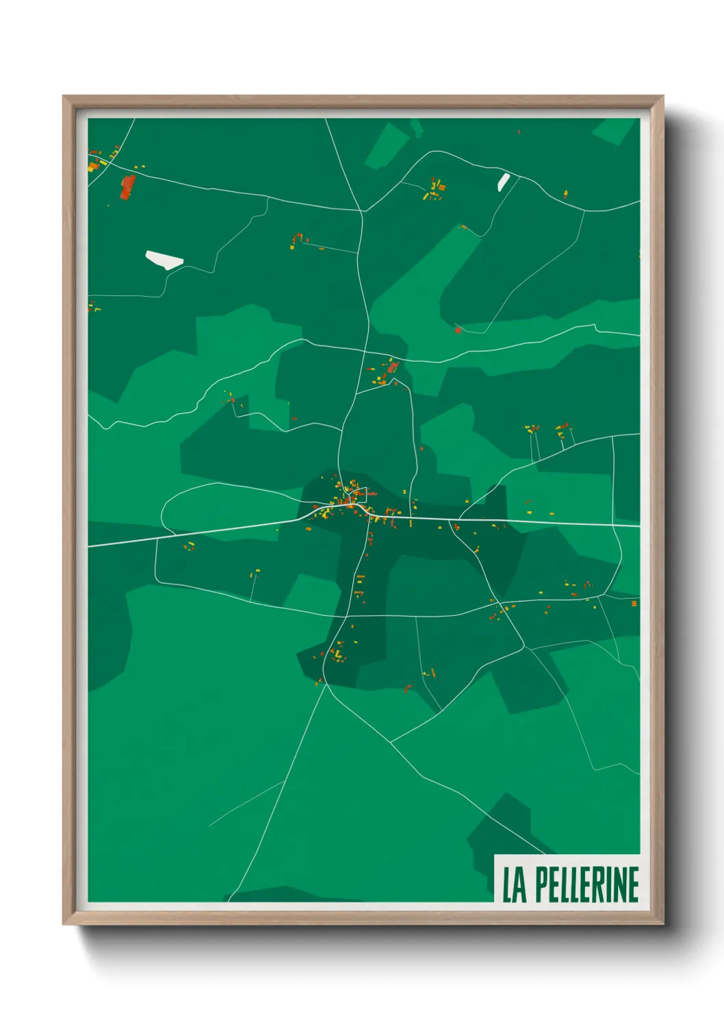 Une affiche de carte sur La Pellerine