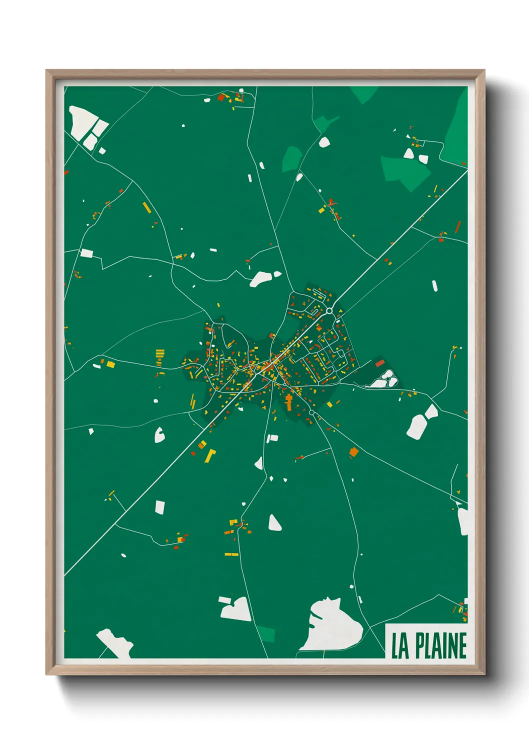Une affiche de carte sur La Plaine