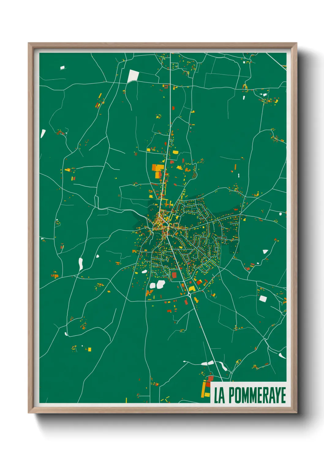 Une affiche de carte sur La Pommeraye