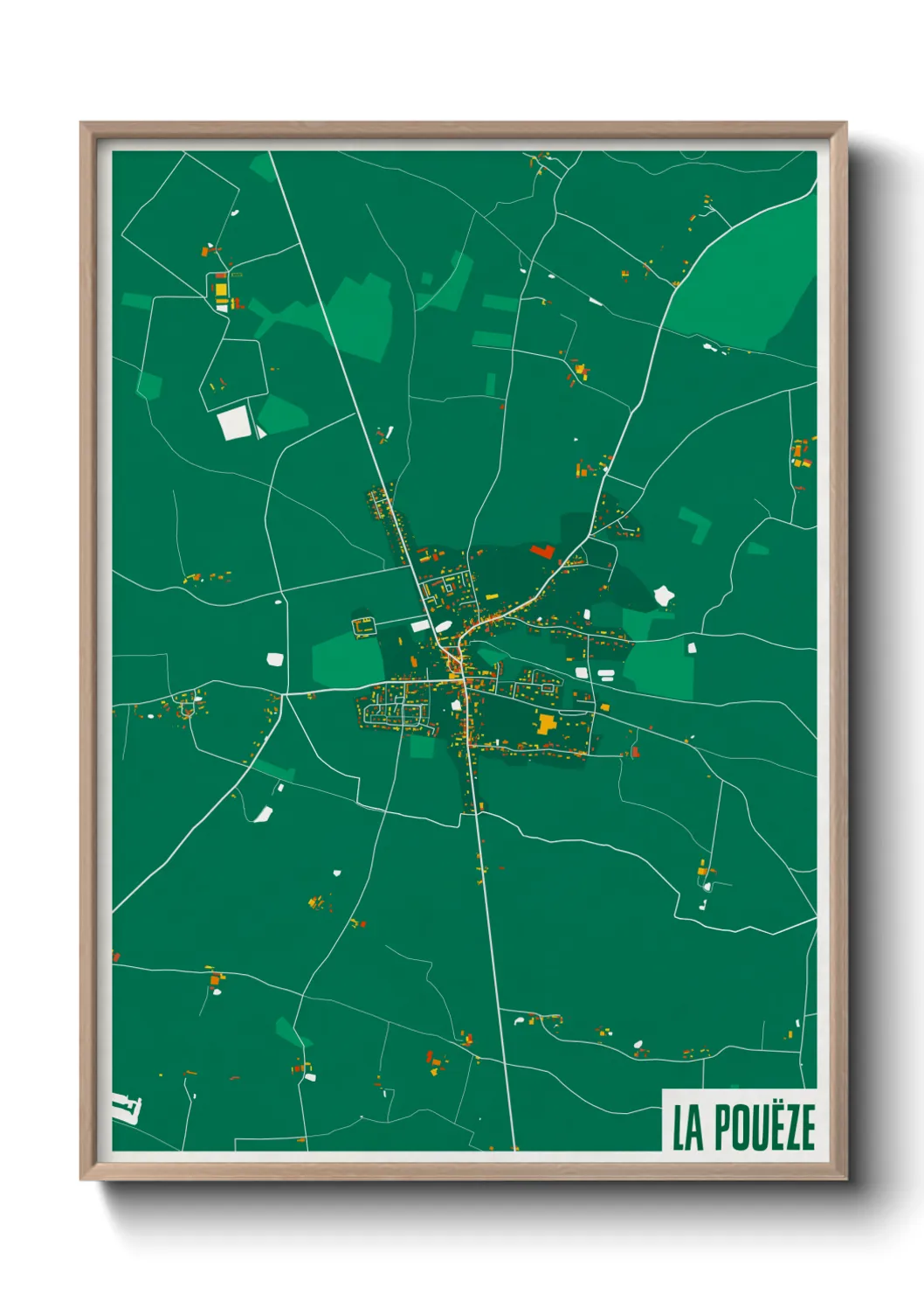 Une affiche de carte sur La Pouëze