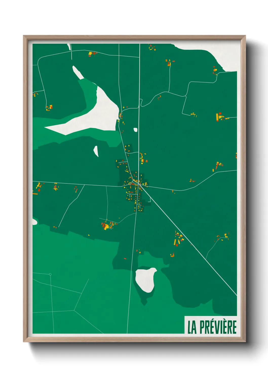 Une affiche de carte sur La Prévière