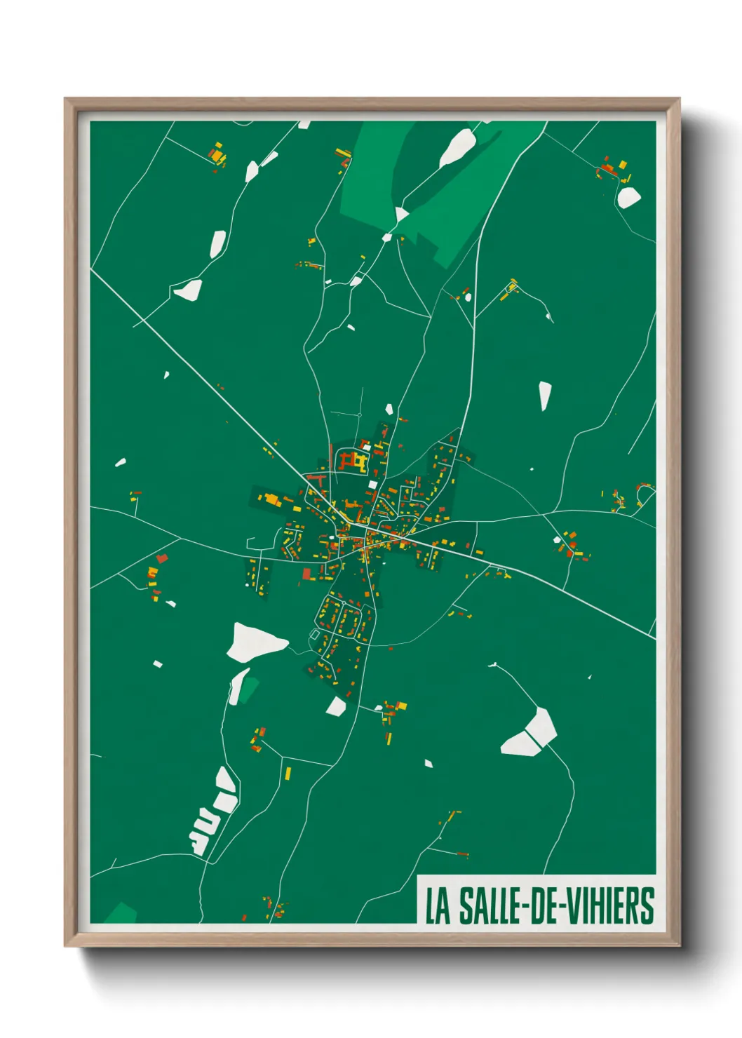 Une affiche de carte sur La Salle-de-Vihiers