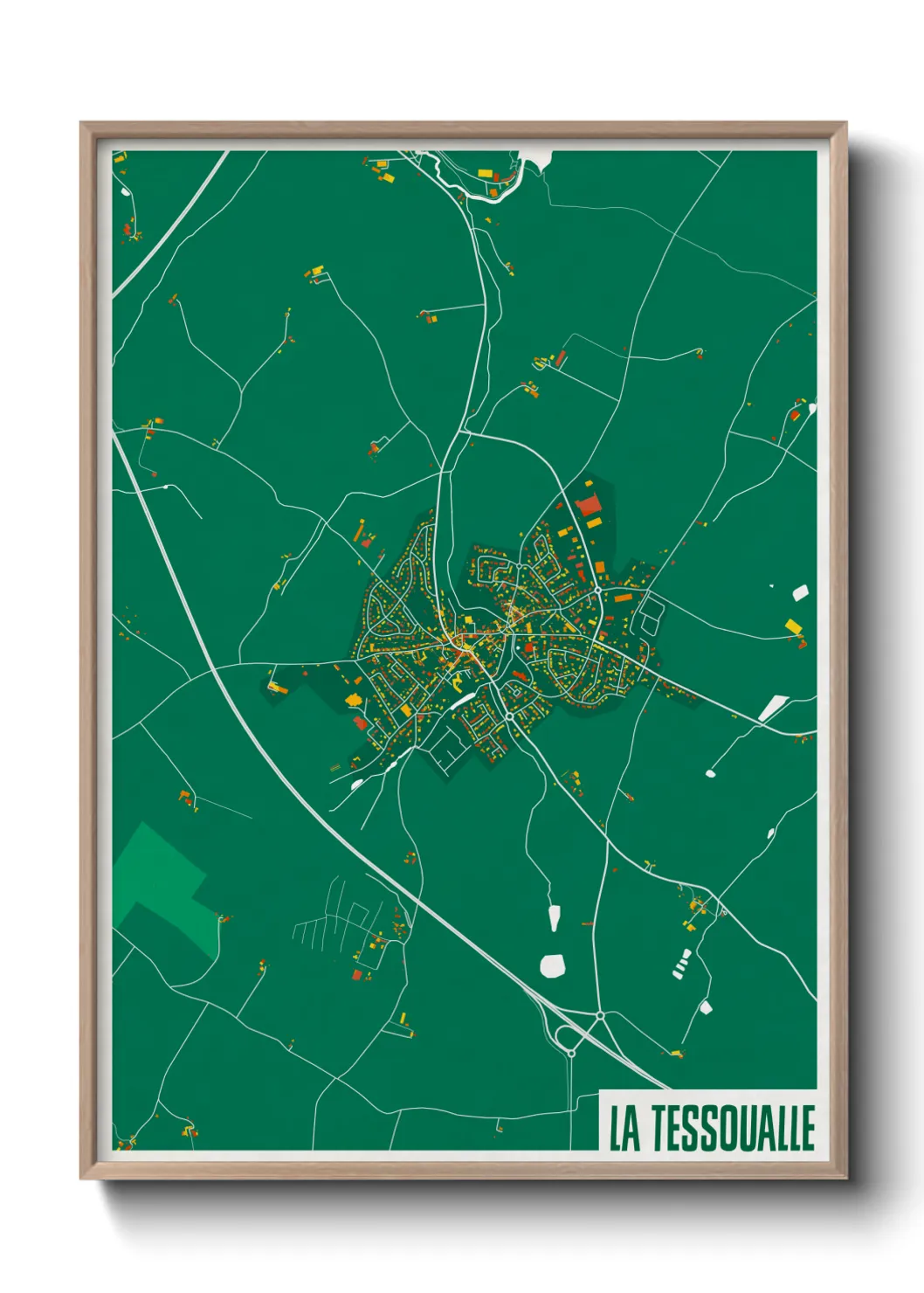 Une affiche de carte sur La Tessoualle