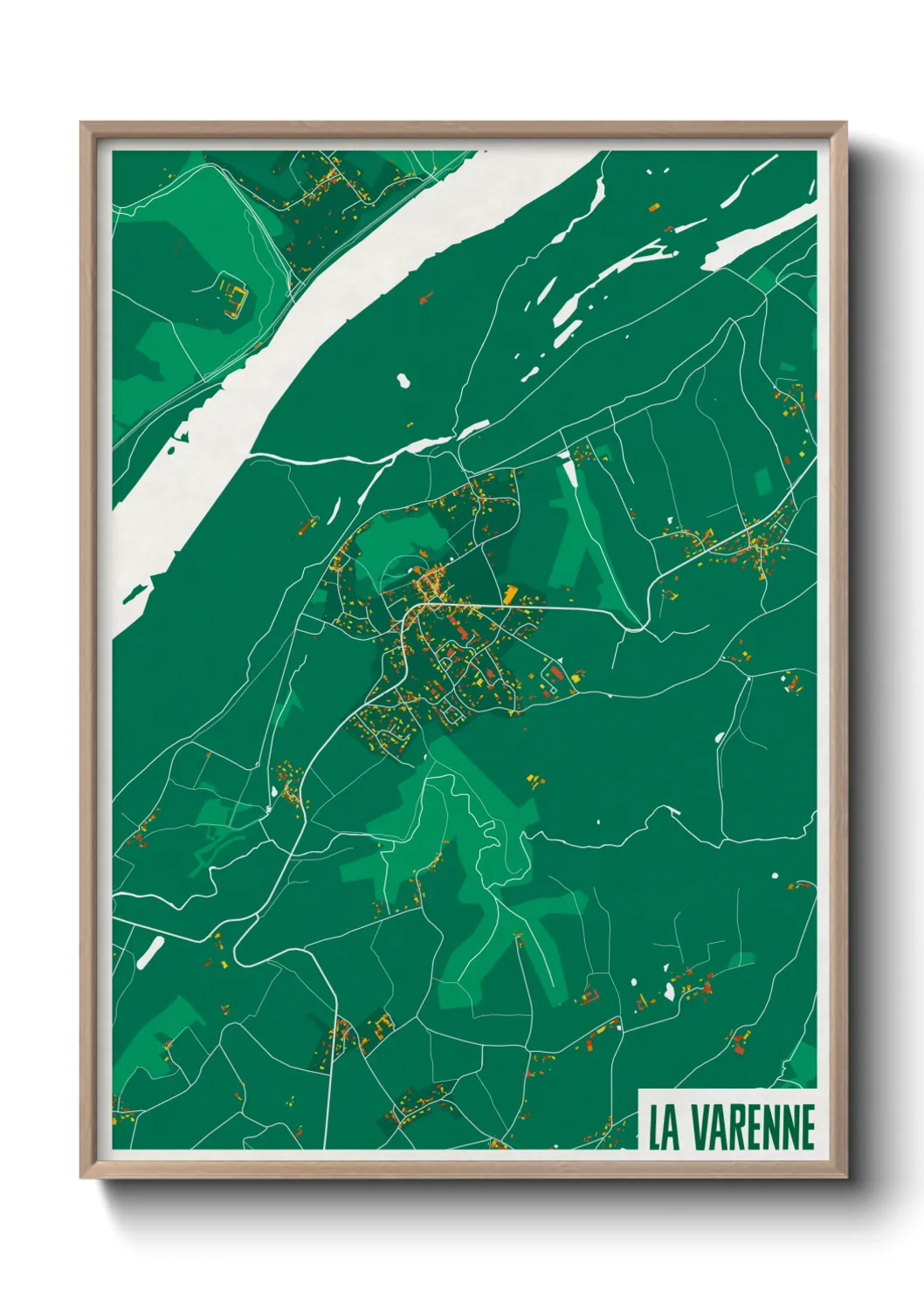 Une affiche de carte sur La Varenne