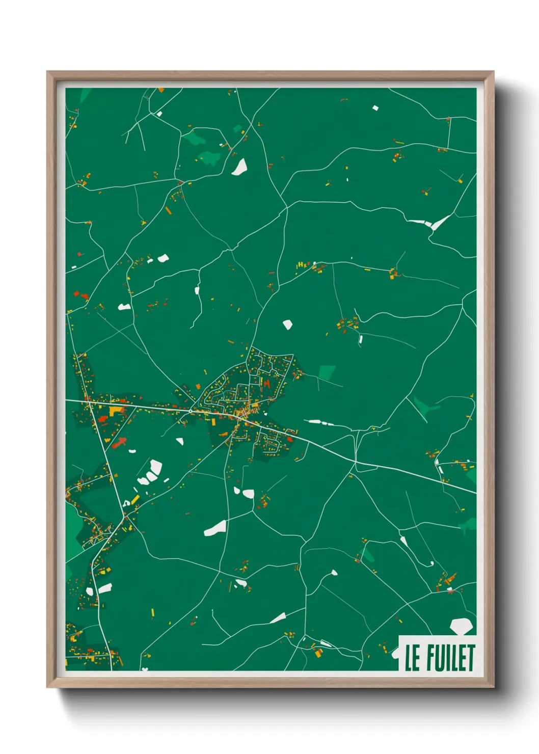 Une affiche de carte sur Le Fuilet