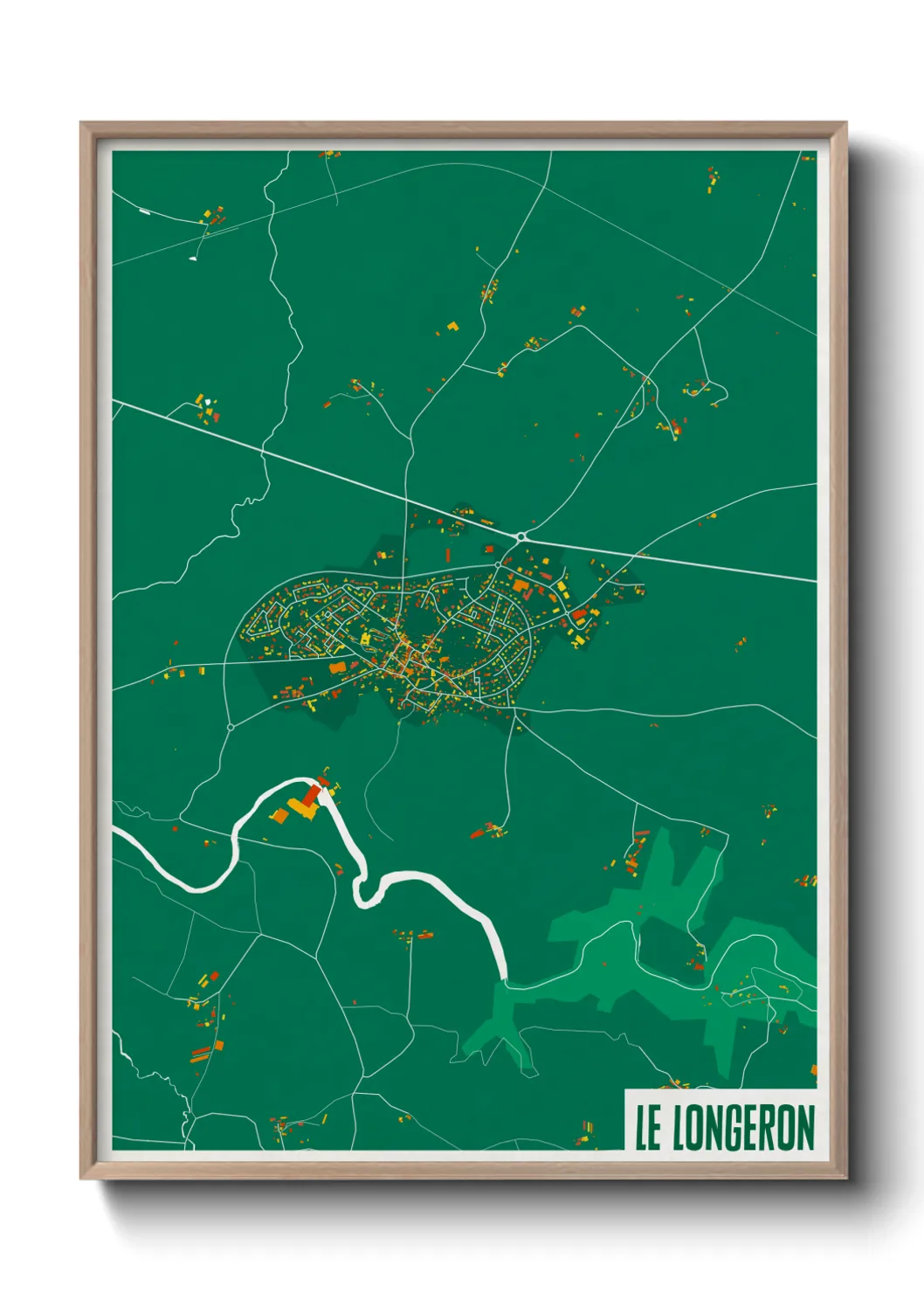 Une affiche de carte sur Le Longeron