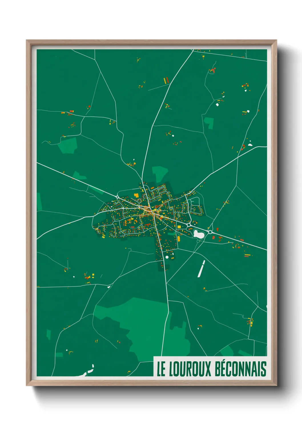 Une affiche de carte sur Le Louroux Béconnais
