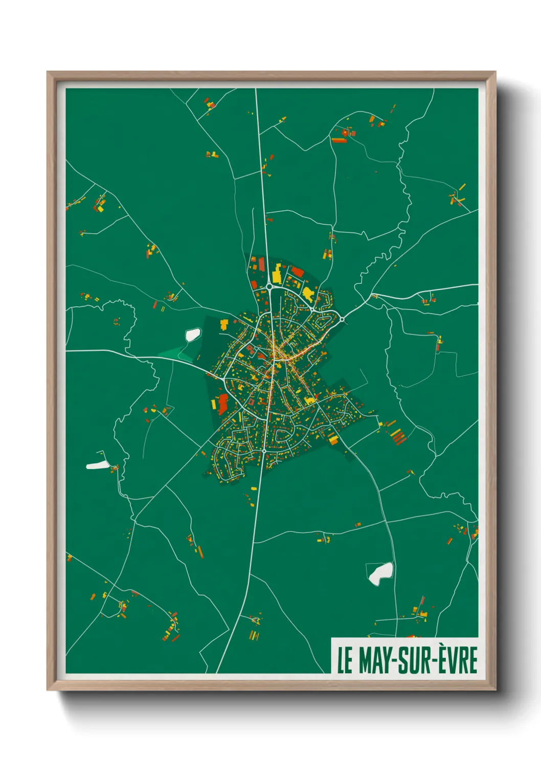 Une affiche de carte sur Le May-sur-Èvre