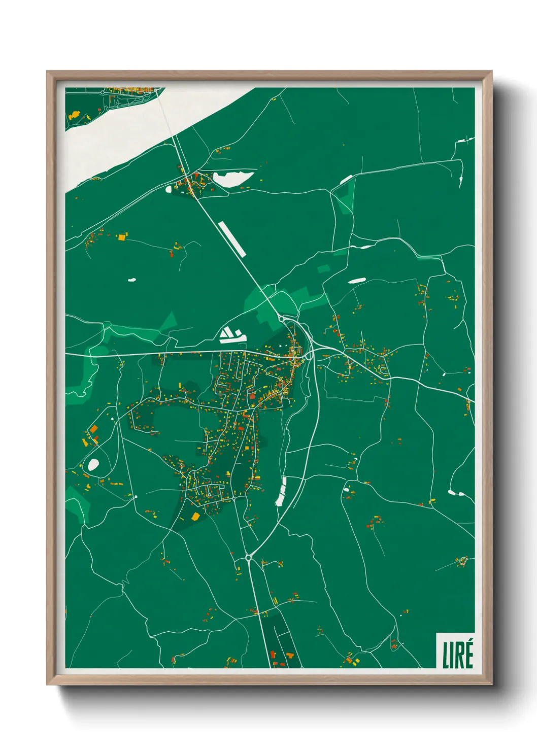 Une affiche de carte sur Liré