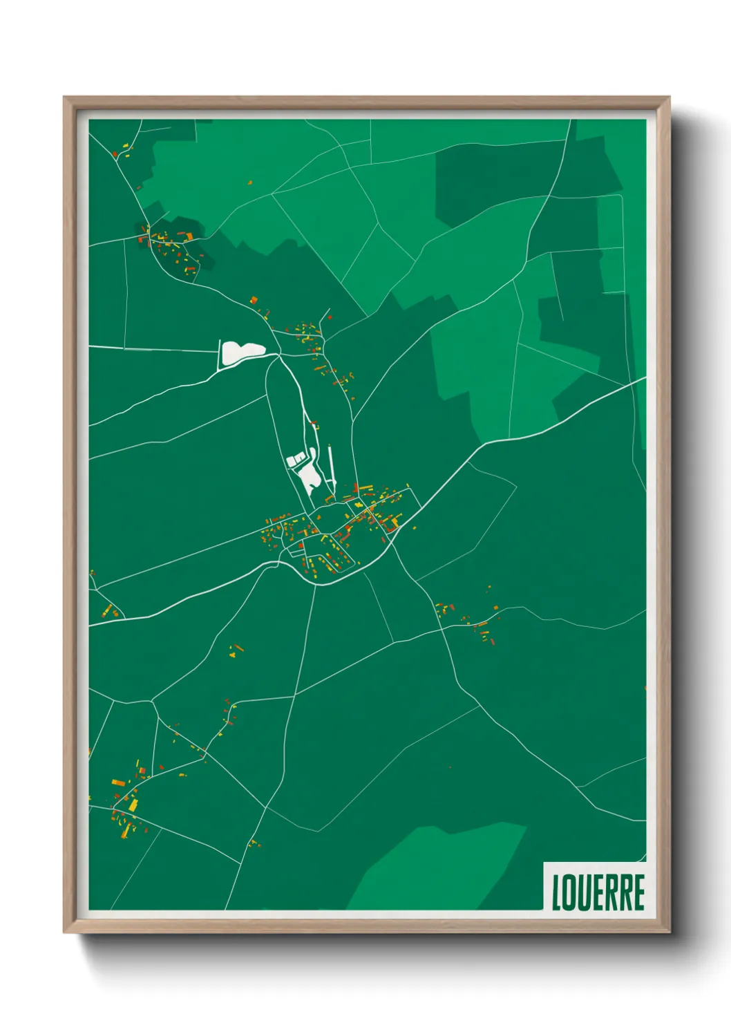 Une affiche de carte sur Louerre