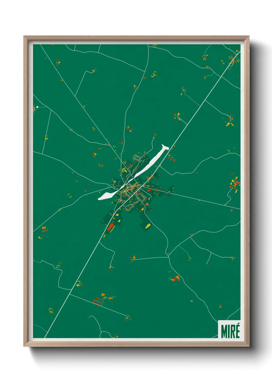 Une affiche de carte sur Miré