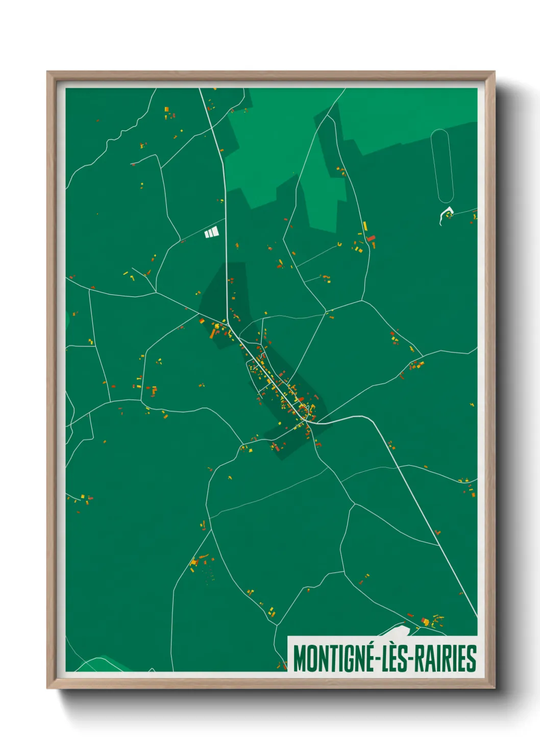 Un poster carteMontigné-lès-Rairies