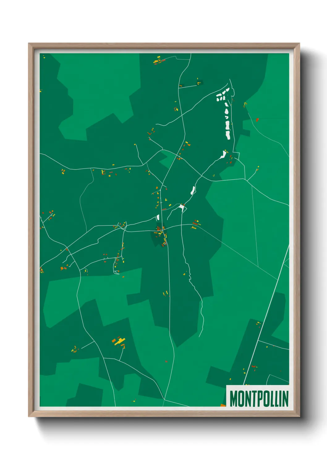 Une affiche de carte sur Montpollin