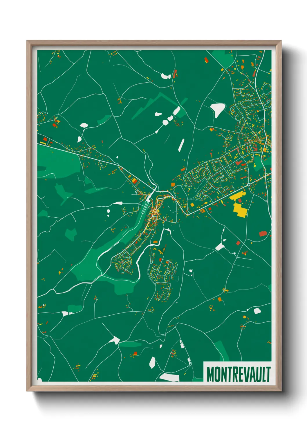 Une affiche de carte sur Montrevault